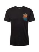 BRAVE SOUL Bluser & t-shirts 'GINZA'  blå / pastelgul / orange / sort