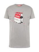 Derbe Bluser & t-shirts 'Herrenhandtasche'  grå-meleret / rød / sort / offwhite