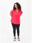 Active by Zizzi Funktionsbluse 'Abasic'  neonpink