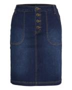 CULTURE Nederdel 'Briana'  blue denim