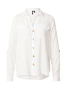 VERO MODA Bluse 'BUMPY'  hvid