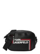 Karl Lagerfeld Skuldertaske 'ESSENTIAL'  rubinrød / sort / hvid