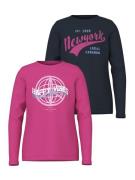 NAME IT Bluser & t-shirts 'VEEN'  navy / himmelblå / magenta / hvid