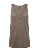 ADIDAS PERFORMANCE Funktionsskjorte 'WORKOUT STRINGER'  lysebrun / sort