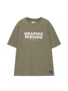 Pull&Bear Bluser & t-shirts  khaki / hvid