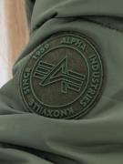 ALPHA INDUSTRIES Vinterjakke  brun / grøn / rød