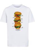 Mister Tee Shirts 'Triple Burger'  blandingsfarvet / hvid