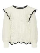 Vero Moda Girl Pullover 'MADELYN'  ecru / sort