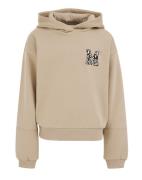 WE Fashion Sweatjakke  beige / sort / hvid