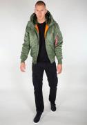 ALPHA INDUSTRIES Overgangsjakke 'MA-1'  oliven / orange / rød / hvid