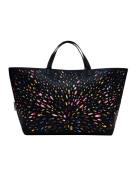 Desigual Shopper 'Blackwell Cahuil'  blå / grøn / lyserød / sort