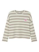 NAME IT Pullover 'Lollina'  ecru / mørkebeige / lys pink