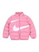 Nike Sportswear Overgangsjakke 'SWOOSH'  pink / hvid