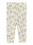 NAME IT Leggings 'NBFWOMI'  mørkegrøn / lilla / lavendel / hvid