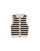 WE Fashion Cardigan  sort / hvid