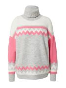 Wallis Pullover  grå-meleret / pink / hvid