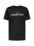 NIKE Funktionsskjorte 'Pro'  stone / sort / hvid