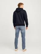 JACK & JONES Sweatshirt 'JJSTAR'  orange / sort / sort-meleret