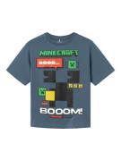 NAME IT Shirts 'Minecraft'  marin / grøn / rød / sort