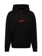 HUGO Sweatshirt 'Dlogolong'  rød / sort / hvid