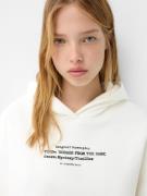 Bershka Sweatshirt  sort / offwhite