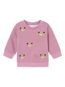 NAME IT Sweatshirt 'NBFOLVINE'  lysebrun / guld / blomme / sort