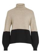 VILA Pullover  beige / sort