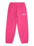 GAP Bukser  pink / hvid