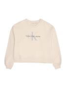 Calvin Klein Jeans Sweatshirt  creme / mørkegrå / sølv