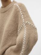 VERO MODA Pullover  beige / hvid