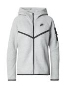 Nike Sportswear Sweatjakke 'TECH FLEECE 2'  lysegrå / sort