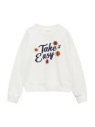 MANGO KIDS Sweatshirt 'EASY'  ecru / marin / gul / lyserød