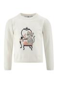 happy girls Pullover  ecru / grå / pink / sort