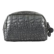 LULU'S ACCESSORIES Beauty Cosmetic Bag Mini Shimmery Black