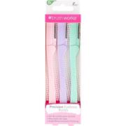 Brushworks Pastel Eye Brow Razors 3-pack