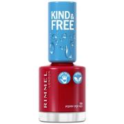 Rimmel Kind & Free Clean Nail Polish 156 Poppy Pop Red
