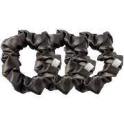 Cloud & Glow   Silk Scrunchies 4 cm  Charcoal