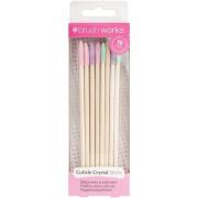 Brushworks Cuticle Crystal Sticks - 16 Pack