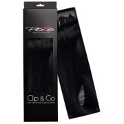 Poze Hairextensions Poze Clip&Go Löshår Äkta 1N Midnight Black 7