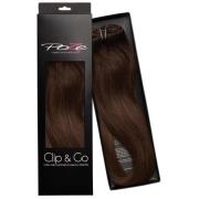 Poze Hairextensions Poze Clip&Go Löshår Äkta 4B Chocolate Brown 7