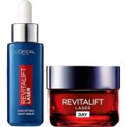 Loreal Paris Revitalift Day Cream + Pure Retinol Night Serum Duo