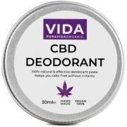 Pura Vida CBD Deodorant Cream Jar 30 ml