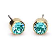 Blomdahl Golden Titanium Pendant Pearl Curved 10 mm, White