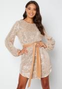 BUBBLEROOM Sanja sparkling dress Champagne / Silver 36