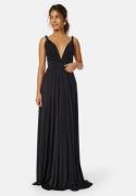 Goddiva Multi Tie Maxi Dress Black L (UK14)