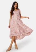 Goddiva Embroidered Lace Dress Light pink M (UK12)