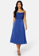 Bubbleroom Occasion Marion Waterfall Midi dress Blue 36