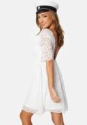 Bubbleroom Occasion Tinsey Lace Dress White 36