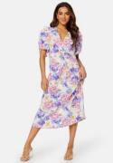 Bubbleroom Occasion Neala Puff Sleeve Dress White / Floral 44
