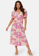 Bubbleroom Occasion Neala Puff Sleeve Dress Pink / Floral 40
